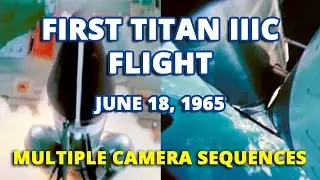 Titan IIIC First Launch - Cape Canaveral SLC-40, Multiple Views, 1965