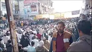 MP Amraramji Sikar आज नीमकाथाना जिला बचाओ संघर्ष समिति के द्वारा आयोजित आमसभा को संबोधित करते हुए।
