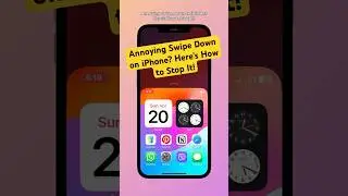 Annoying Swipe Down on iPhone? Here&rsquo;s How to Stop It! #shorts #iphone