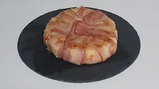 Pastel de arroz y beicon,fácil,sencillo,económico y sin ensuciar apenas en el microondas 😅