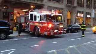 BRAND NEW FDNY ENGINE 65 RESPONDING FROM IT'S FIREHOUSE ON W. 43RD ST. IN MIDTOWN, MANHATTAN, NYC.