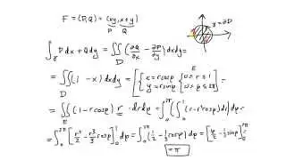 Vektoranalys (flerdim) del 3 - Greens formel, introduktion + exempel 1
