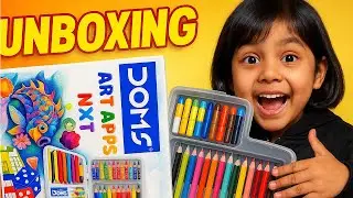 Cute Girl Unboxing DOMS Art Apps NXT | Fun With Saanvi | Art and Craft for Kids