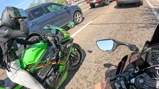 Biker Girl Loses It With Butterfly In Helmet (Funny Moment Caught)