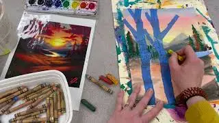 Gr 4 birch tree landscapes day 2 adding details