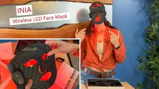 INIA Wireless LED Face Mask, NIR Light 4 modes and 2 batteries! #lighttherapy #facemask #therapy