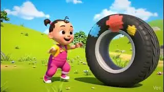 BABY GIRL PLAYING WITH WHEEL#animation #cartoonforkids #funny #comedy #lifeisbutadream #memes #moti