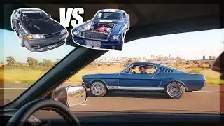 Racing TJ Hunt's RB26 Swapped Mustang in my Skyline GT-R!