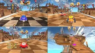 Sonic & Sega all Star Racing more 3 player split screen fun