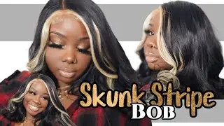 ♡ It&rsquo;s giving Rouge ! NEW Skunk Stripe Wig Side Part Install | WestKiss Hair