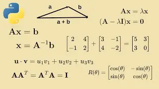 Essential linear algebra for computer programming (with Python code)
