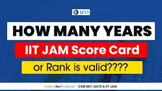 How Many Years IIT JAM Score Card or  Rank is Valid ?  🙄🤔