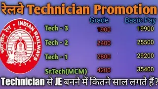 Technician ka Promotion kese hota hai / रेलवे टेक्निशियन का प्रमोशन कितने साल बाद होती है l💐🥀🌹🌷🍃🌅🦚..