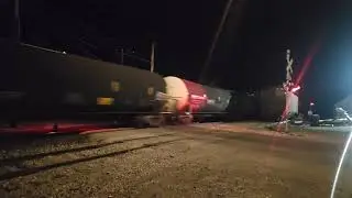 HiDef-CSX M361 with 140 Cars and Amazing Horn Show passing through Glenwood Indiana 