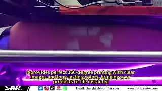 A 360-degree cylindrical UV printer makes printing on curved surfaces a breeze!