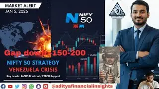 Market Alert & Monday Setup: Nifty 50 Strategy Amid Venezuela Crisis | Jan 5, 2026 Gap down 150-200