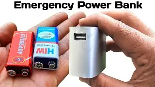 Emergency power bank | how to make power bank with 9-volt battery | power bank for any emergency