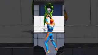 Spider-Man Took Revenge on Bad Hulk with She-Hulk&rsquo;s Epic Help! 😱🔥  #shorts #gta5