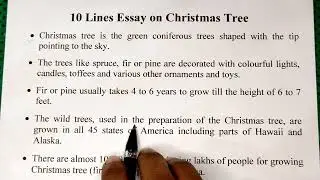 10 Lines on Christmas Tree In English | Few Lines on Christmas Tree