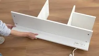 The College Cube Dorm Desk Bookshelf with Outlet - White
