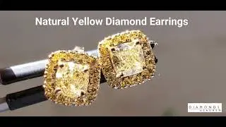 Natural Canary Diamond Earrings R9730