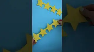 Star Paper Chain ⭐️ #shorts #diy #papercrafts
