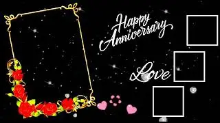Anniversary blackscreen template effect video//Happy anniversary green screen background video video