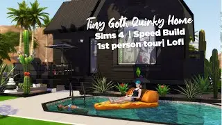 Gothic Inspired Quirky Tiny Home | No CC | 1st person tour! | Sims 4 Speed Build