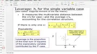 LECTURE 5   REGRESSION OUTLIER DETECTION HAT MATRIX