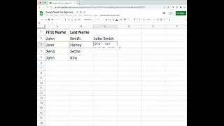 How to Combine First and Last Name in Google Sheets