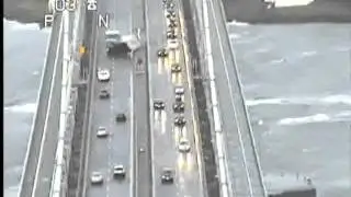 Truck vs High Winds on Bridge