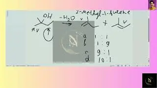 [Chemistry] The actual ratio of the 2-methyl-1-butene to 2-methyl-2-butene formed by dehydration of