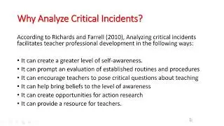 Critical Incidents for Teachers&rsquo; Professional Development.