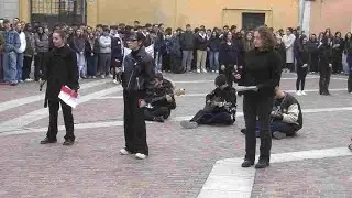 Mortara, flash mob dell'istituto Omodeo per ricordare le vittime di mafia