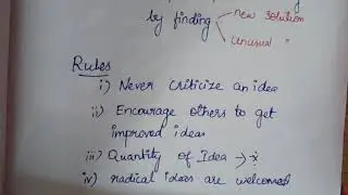 brainstorming#brainstroming rules#management #entrepreneurship#strategic_management #mbanotes #bba