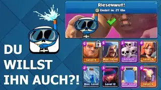 BESTES DECK F&Uuml;R RIESENWUT CHALLENGE - CLASH ROYALE - DUO RIESEN DECK - EASY EMOTE WIN!