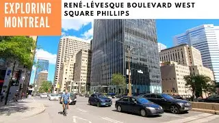 Beautiful Downtown Montreal Walk on Boulevard Rene-Levesque West #downtownmontreal #montreal2020