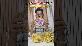 Golden Metal tray page bhai manufacturer Pichwai Tray for Return Gifts Tray #alimetalcraft