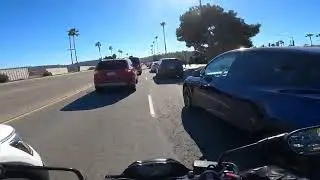 Riding 🏍️💨 thru Del Mar Fairgrounds Traffic 😲