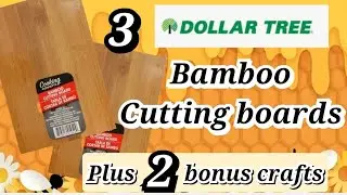 NEW Dollar Tree Bamboo cutting boards DIY CRAFTS #craft #diy #wood