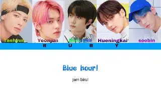 TXT Blue Hour lirik terjemahan Indonesia (color coded Eng/Rom/Ina sub)