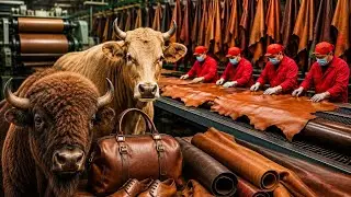 Inside a Modern Cow Leather Factory | How Premium Leather Goods Are Made | Full Process Documentary