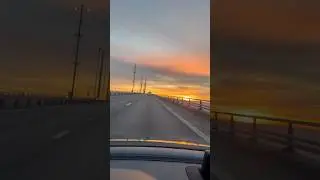 Goodmorning from the bridge to Sweden #shorts #shortsfeed #sunrise