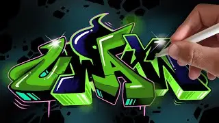 Graffiti | Timelapse Video Using Procreate Brushes