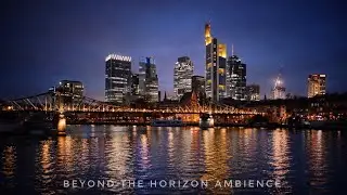 Frankfurt skyline at night