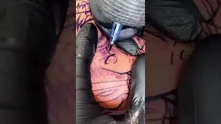 Tattoo line work and eye process with EMALLA  cartridges