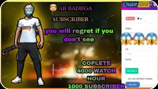 🤯 AB BADEGA SUBSCRIBER ||how to complete 4000watchhour and1000 subscriber#viral #trendingvedio #easy