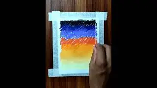 Simply oil pastel drawing evening moment. #shorts #art #drawing #tiktok #anime #trending