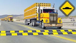 Trucks vs Speed Bumps &ndash; Satisfying Suspension Test (So Smooth!) | BeamNG.drive