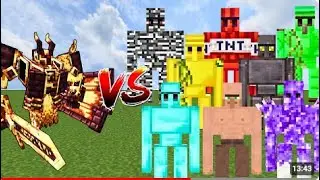 IGNIS Vs ALL GOLEMS | Minecraft Mob Battle